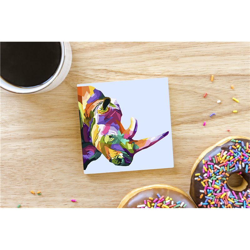 Tech Ceramic Coaster - 10cm  -  Exotic (23)