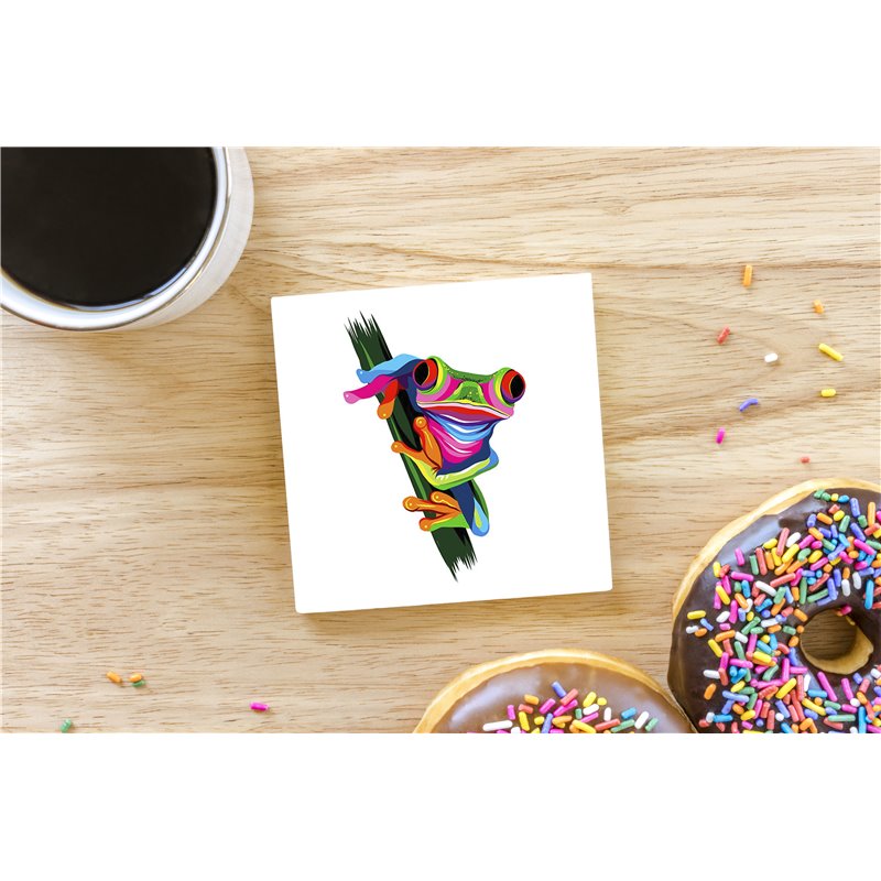 Tech Ceramic Coaster - 10cm  -  Exotic (28)