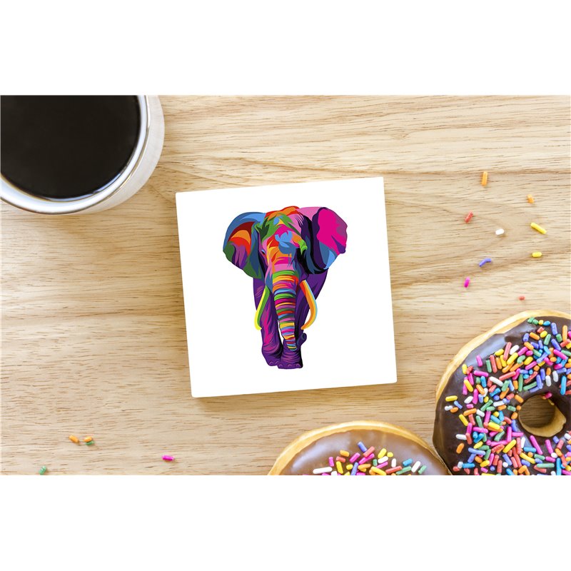 Tech Ceramic Coaster - 10cm  -  Exotic (30)