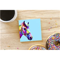 Tech Ceramic Coaster - 10cm  -  Horse (3)