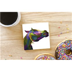 Tech Ceramic Coaster - 10cm  -  Horse (7)