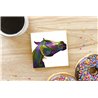 Tech Ceramic Coaster - 10cm  -  Horse (7)