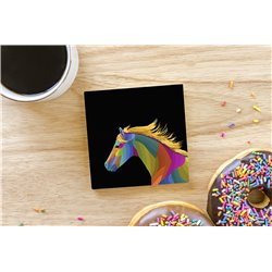 Tech Ceramic Coaster - 10cm  -  Horse (9)