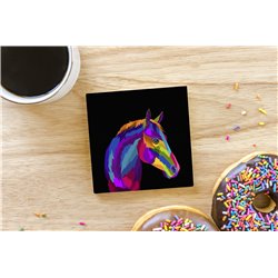 Tech Ceramic Coaster - 10cm  -  Horse (11)
