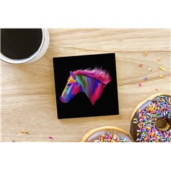 Tech Ceramic Coaster - 10cm  -  Horse (12)