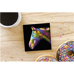 Tech Ceramic Coaster - 10cm  -  Horse (16)