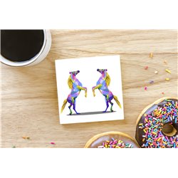 Tech Ceramic Coaster - 10cm  -  Horse (19)