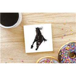Tech Ceramic Coaster - 10cm  -  Horse (20)