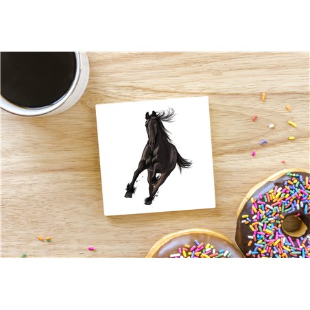Tech Ceramic Coaster - 10cm  -  Horse (20)