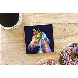 Tech Ceramic Coaster - 10cm  -  Horse (23)