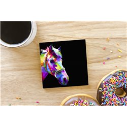 Tech Ceramic Coaster - 10cm  -  Horse (27)
