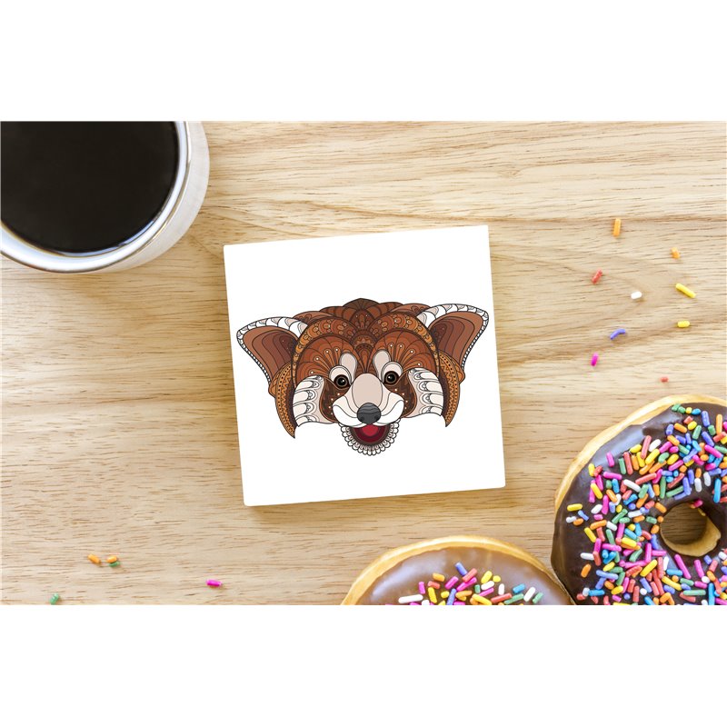 Tech Ceramic Coaster - 10cm  -  Panda (2)