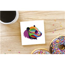 Tech Ceramic Coaster - 10cm  -  Panda (3)