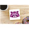 Tech Ceramic Coaster - 10cm  -  Raccoon (1)