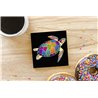Tech Ceramic Coaster - 10cm  -  Sea (2)