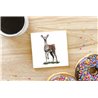 Tech Ceramic Coaster - 10cm  -  Wood ( 19)