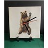 Tech 20cm Ceramic Tile Desk/Wall Clock   -  Bear(4)