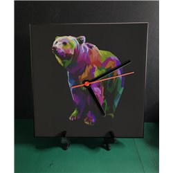 Tech 20cm Ceramic Tile Desk/Wall Clock   -  Bear(5)