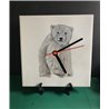 Tech 20cm Ceramic Tile Desk/Wall Clock   -  Bear(9)