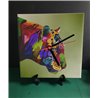 Tech 20cm Ceramic Tile Desk/Wall Clock   -  Big Cat (1)
