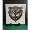 Tech 20cm Ceramic Tile Desk/Wall Clock   -  Big Cat (8)
