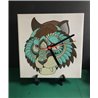 Tech 20cm Ceramic Tile Desk/Wall Clock   -  Big Cat (10)