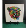 Tech 20cm Ceramic Tile Desk/Wall Clock   -  Big Cat (14)