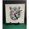 Tech 20cm Ceramic Tile Desk/Wall Clock   -  Big Cat (15)