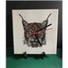 Tech 20cm Ceramic Tile Desk/Wall Clock   -  Big Cat (17)