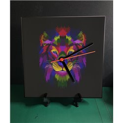 Tech 20cm Ceramic Tile Desk/Wall Clock   -  Big Cat (19)