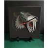 Tech 20cm Ceramic Tile Desk/Wall Clock   -  Big Cat (20)