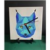 Tech 20cm Ceramic Tile Desk/Wall Clock   -  Big Cat (22)
