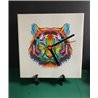 Tech 20cm Ceramic Tile Desk/Wall Clock   -  Big Cat (28)