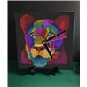 Tech 20cm Ceramic Tile Desk/Wall Clock   -  Big Cat (29)