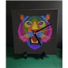 Tech 20cm Ceramic Tile Desk/Wall Clock   -  Big Cat (30)