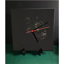 Tech 20cm Ceramic Tile Desk/Wall Clock   -  Big Cat (37)