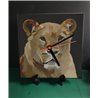 Tech 20cm Ceramic Tile Desk/Wall Clock   -  Big Cat (40)