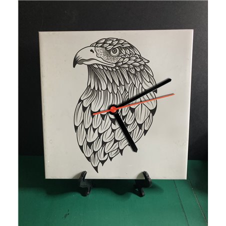 Tech 20cm Ceramic Tile Desk/Wall Clock   -  Bird (1)