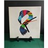 Tech 20cm Ceramic Tile Desk/Wall Clock   -  Bird (9)