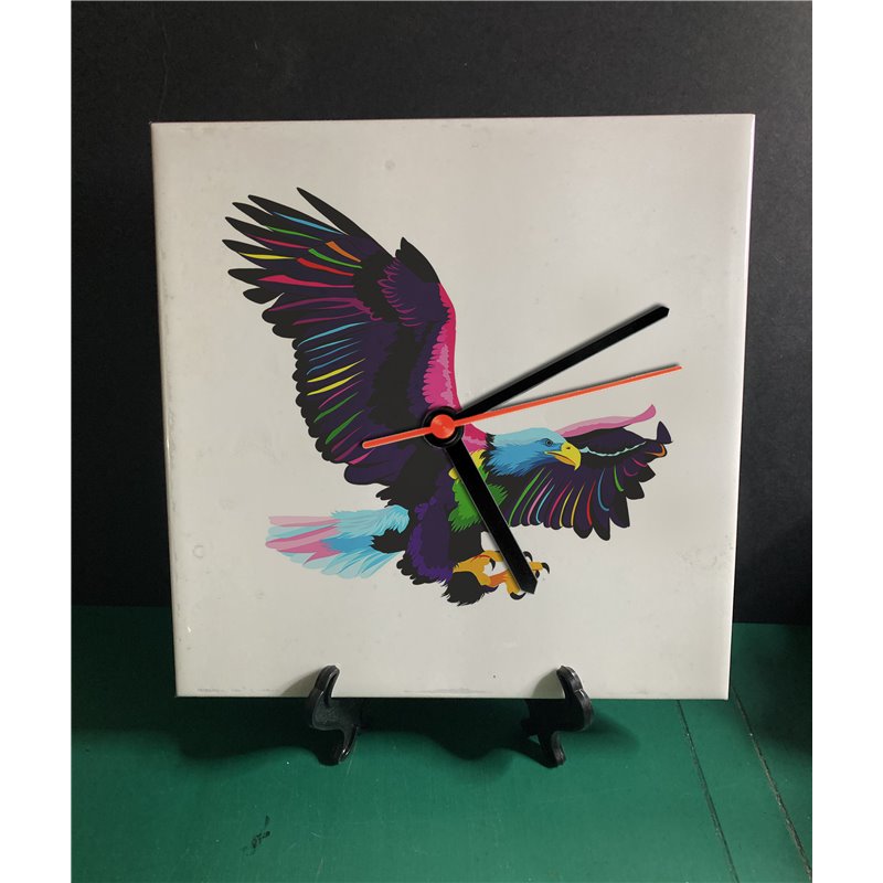 Tech 20cm Ceramic Tile Desk/Wall Clock   -  Bird (10)