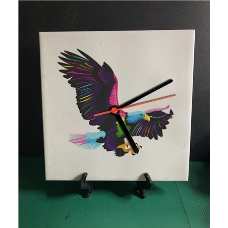 Tech 20cm Ceramic Tile Desk/Wall Clock   -  Bird (10)