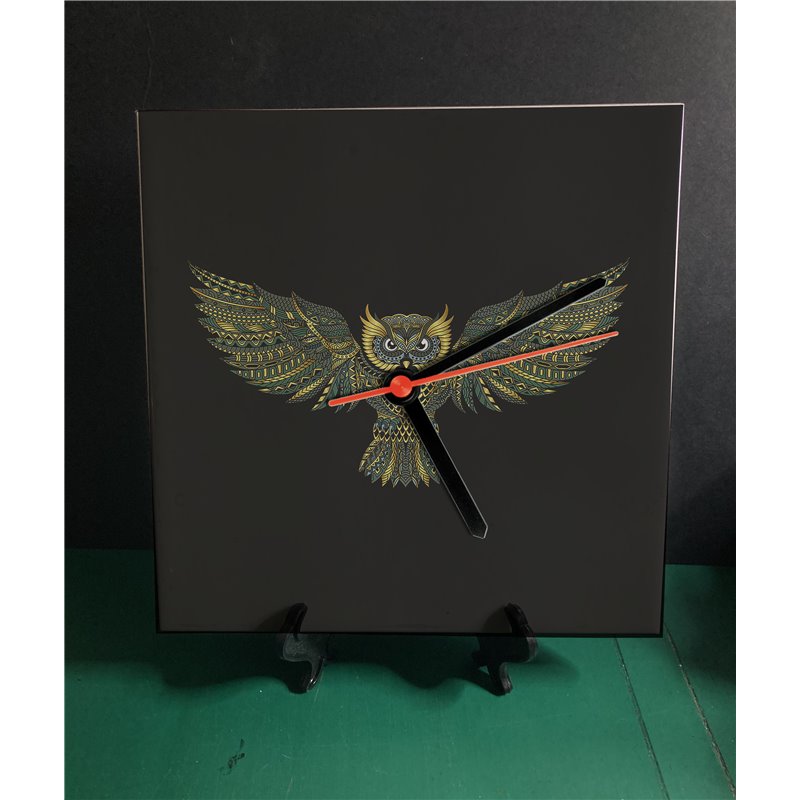 Tech 20cm Ceramic Tile Desk/Wall Clock   -  Bird (14)