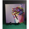 Tech 20cm Ceramic Tile Desk/Wall Clock   -  Cat (2)