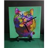 Tech 20cm Ceramic Tile Desk/Wall Clock   -  Cat (7)