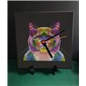 Tech 20cm Ceramic Tile Desk/Wall Clock   -  Cat (12)