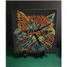 Tech 20cm Ceramic Tile Desk/Wall Clock   -  Cat (24)
