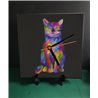 Tech 20cm Ceramic Tile Desk/Wall Clock   -  Cat (31)