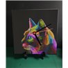 Tech 20cm Ceramic Tile Desk/Wall Clock   -  Cat (33)