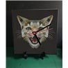 Tech 20cm Ceramic Tile Desk/Wall Clock   -  Cat (34)