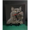 Tech 20cm Ceramic Tile Desk/Wall Clock   -  Cat (37)